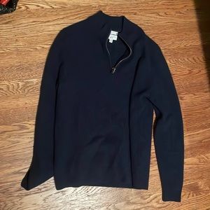 Medium Navy Blue John W. Nordstrom Quarter-zip Sweater